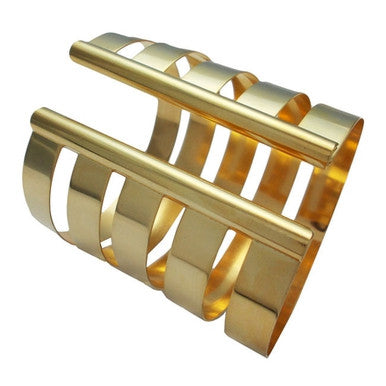 18ct Gold Plated Maxi Cutout Cuff Bracelet