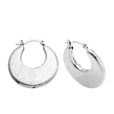 Silver Plated Crescent Moon Earrings