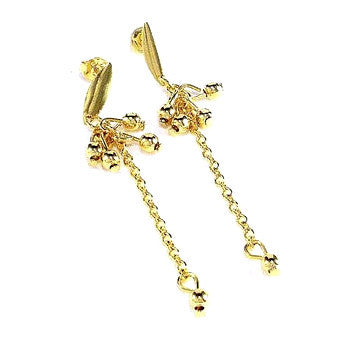 18ct Gold Plated Chain and Little Balls Earrings