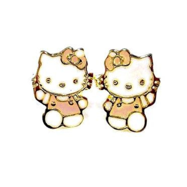 18ct Gold Plated 'Hello Kitty' Stud Earrings