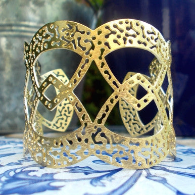 18ct Gold Plated Indian Style Cuff
