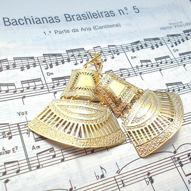 18ct Gold Plated Maxi Earrings in Ancient Egyptian Style