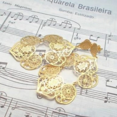 18ct Gold Plated Maxi Earrings in Portuguese Baroque Style