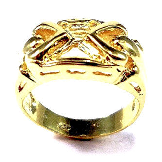 18ct Gold Plated Ring with Heart Shape Design