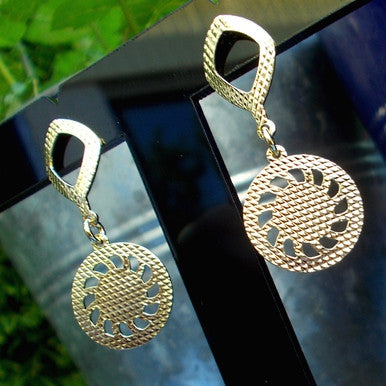 18ct Gold Plated Small Disc Earrings