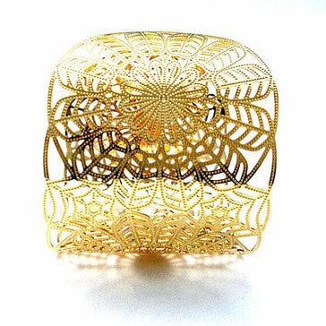 18ct Gold Plated Large Star Flower Cuff