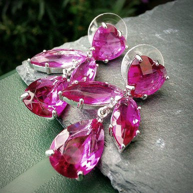 Lilac Crystal Fancy Earrings