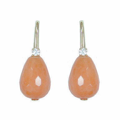 Orange Jade Earrings