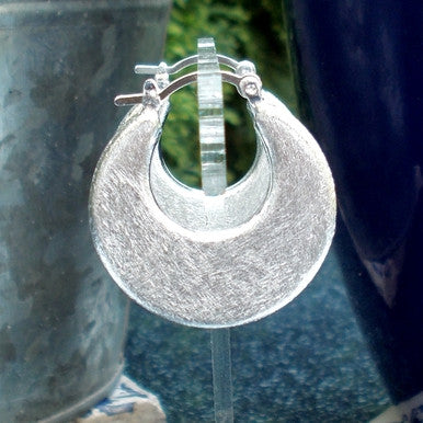 Silver Plated Crescent Moon Earrings (detail)