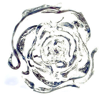 Silver Plated Elegant Rose Ring with Zirconia