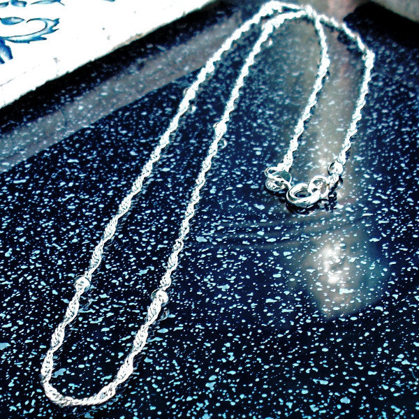 Silver Plated Necklace with Little Balls
