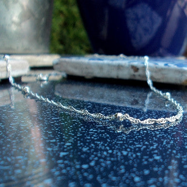 Silver Plated Necklace with Little Balls (detail)