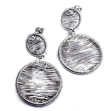 Silver Plated Round Earrings