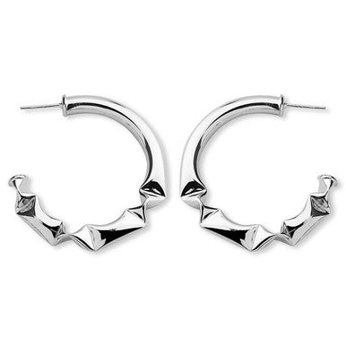 Silver Plated Twisted Hoop Earrings